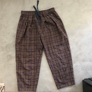 Free people plaid wide trousers